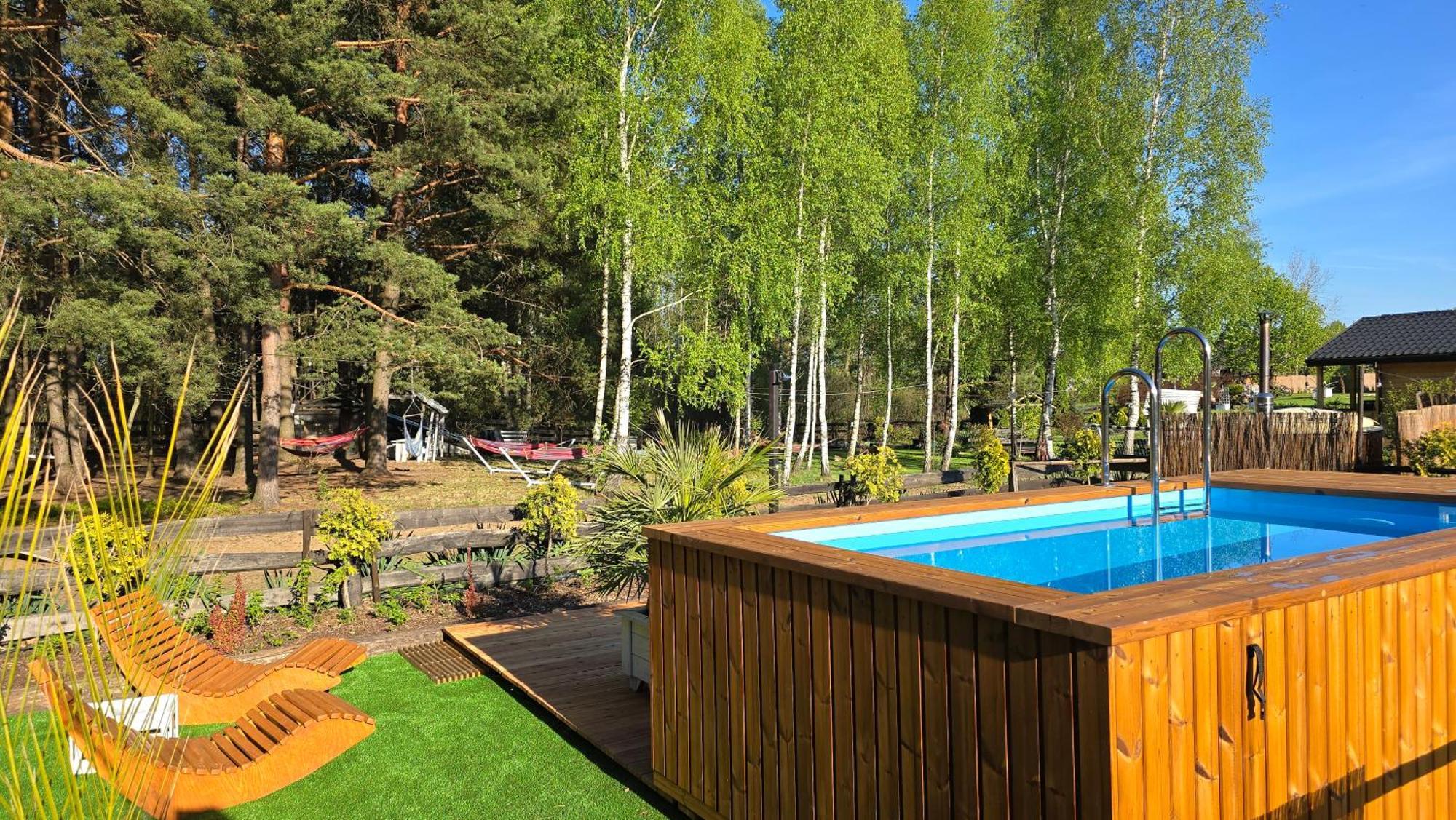 Vip Village Las Woda Rower - Podgrzewany Basen, Balia, Sauna Miedzierza Eksteriør billede